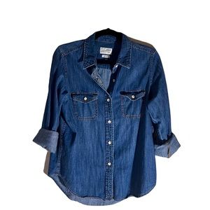 Chambray Jean Button Up Shirt